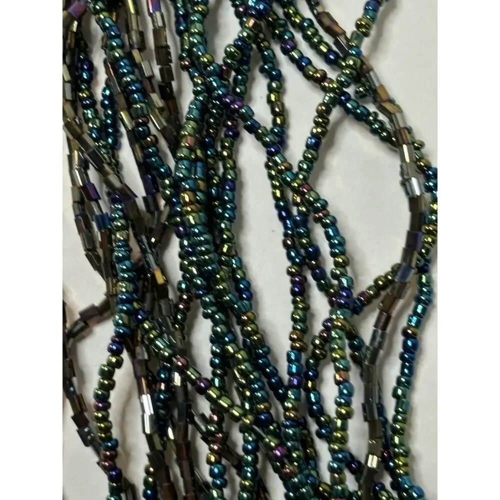 Black Iridescent Seed Bead Strands 56
